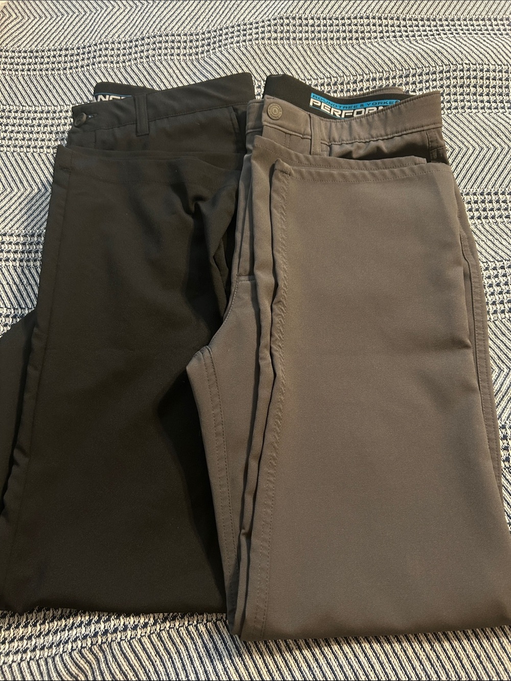 Roundtree & Yorke Performance Stretch Pants - Black & Gray